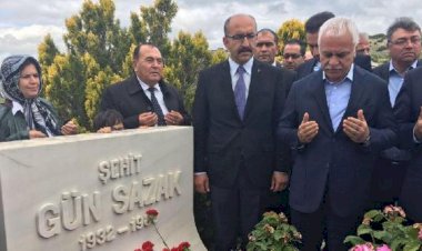Şehit Bakan Gün Sazak unutulmadı