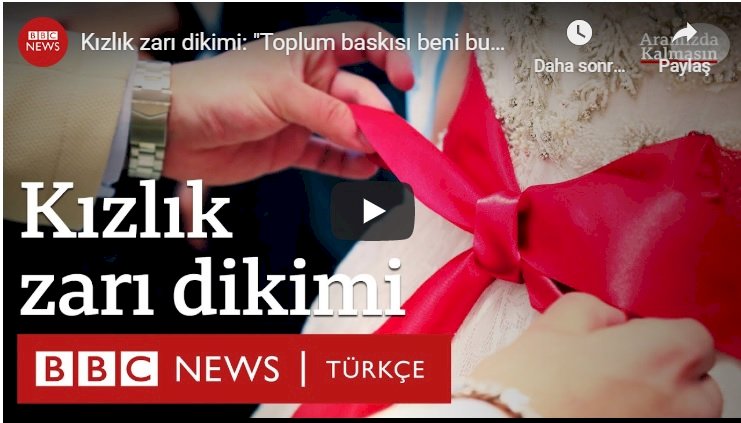 'Kızlık zarımı diktirdim, toplum beni buna zorladı'