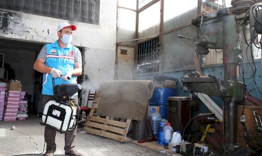 Gölbaşı Belediyesi ekipleri dezenfekte çalışmalarına devam ediyor…
