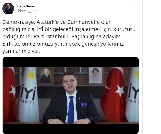 Ersin Beyaz, İYİ Parti İstanbul İl Başkanlığı'na adaylığını açıkladı