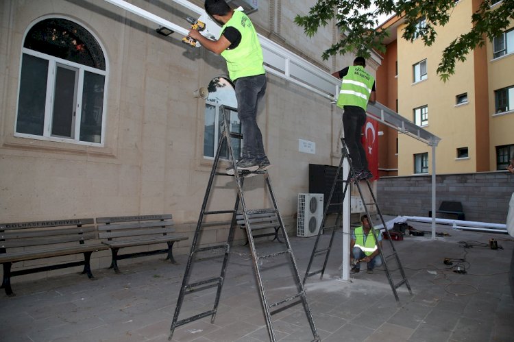 Gölbaşı Belediyesi camileri onarıyor…