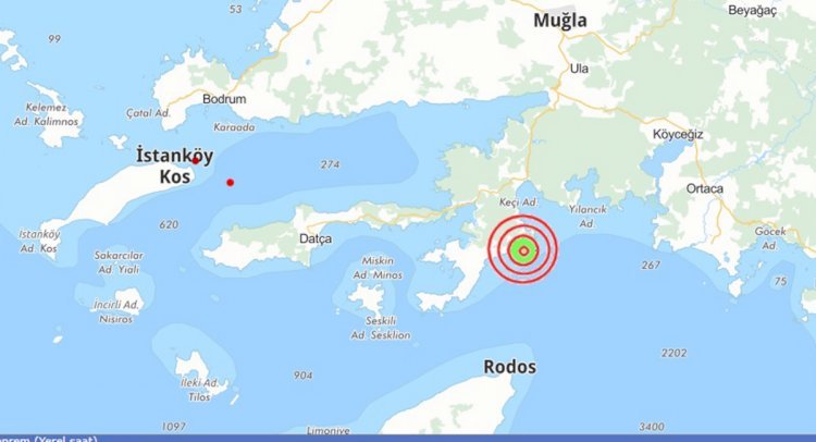 Marmaris'te  4.4 büyüklüğünde bir deprem daha!