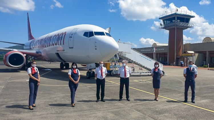 Corendon Airlines Zonguldak Havalimanına İlk Yolcularını İndirdi!