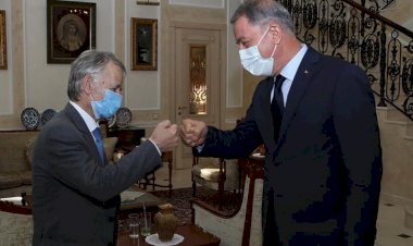 KIRIMOĞLU VE UMEROV, MİLLİ SAVUNMA BAKANI HULUSİ AKAR'LA GÖRÜŞTÜ