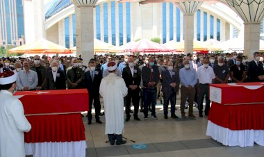 Düşen Uçakta Şehit Olan İki Polis Ankara’da Son Yolculuklarına Uğurlandı