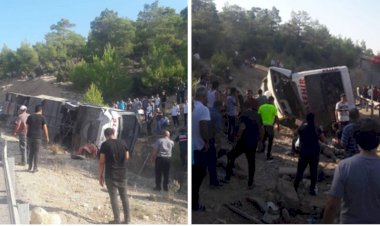 Mersin'de askerleri taşıyan otobüs devrildi 4 askerimiz şehit oldu