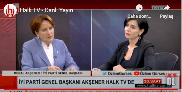 Meral Akşener canlı yayında konuşuyor