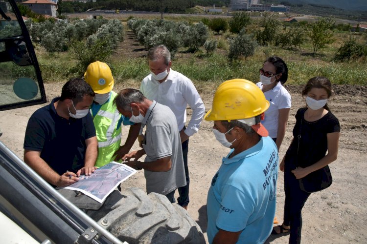 Soma Turgutalp’te Yağmur Suyu Hattı Döşeniyor