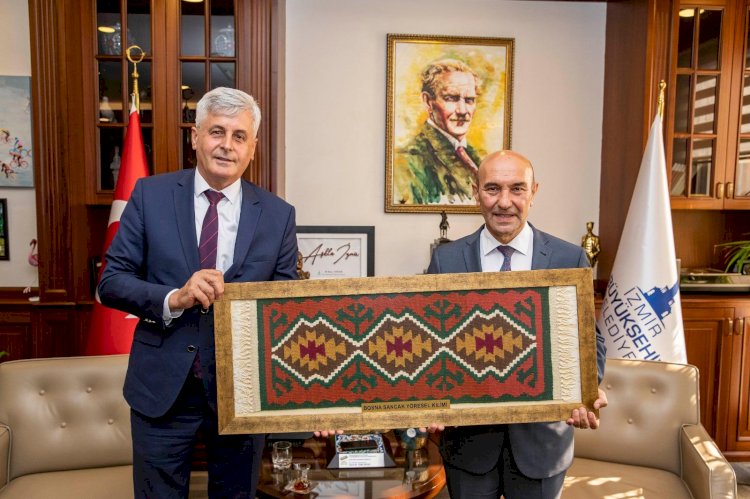 İzmir Bosna Sancak Derneğinden Başkan Tunç Soyer’e ziyaret