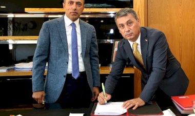 GÖLBAŞI BELEDİYE BAŞKANI PEYZAJ DÜZENLEMESİ İÇİN PROTOKOL İMZALADI
