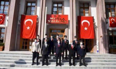 Gaziler Gününde Muğla Valisini Ziyaret Ettiler