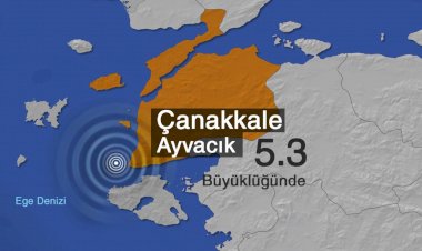Çanakkale Gökçeada'da 5.3 şiddetinde deprem