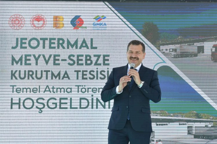 Jeotermal Sebze Meyve Kurutma Tesisi’nin temeli atıldı