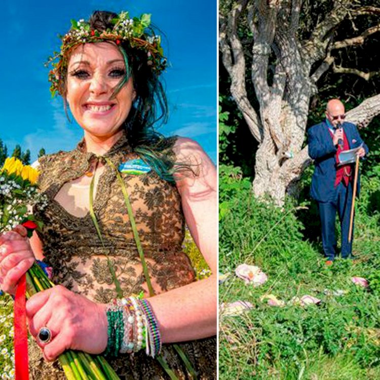 Ağaçla evlenen kadın, sevgilisiyle çocuklarını bırakıp evlilik yıldönümünü kutlamaya gitti