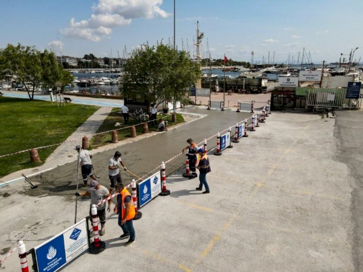 BAKIRKÖY SAHİLDEKİ BİSİKLET YOLLARI ONARILIYOR