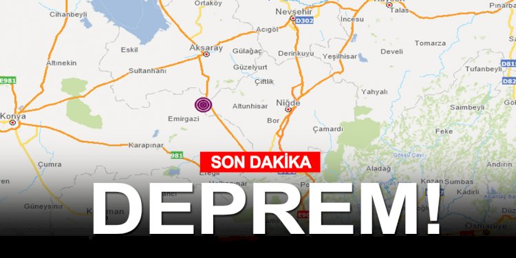Niğde'de 5.1 büyüklüğünde deprem