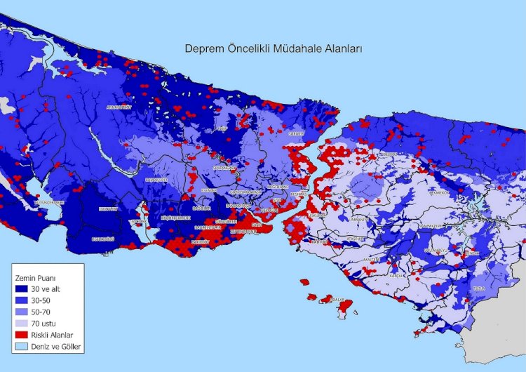 İSTANBUL DEPREM HARİTASI YAYINLANDI