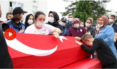 Şehit olan eşinin tabutuna sarılarak söyledikleri yürekleri dağladı