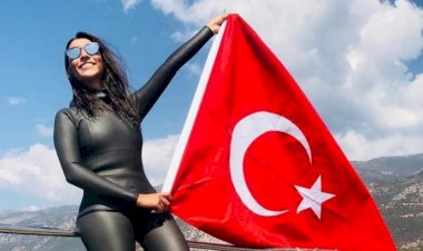 Milli serbest dalışçı Fatma Uruk, Meksika’da dünya rekoru kırdı