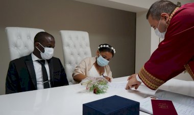 Haitili çift Lüleburgaz’da evlendi