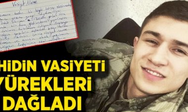 Burdurlu şehidin vasiyeti ortaya çıktı