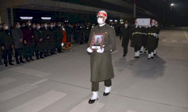 Çığ altında kalarak şehit olan askerin cenazesi memleketine getirildi