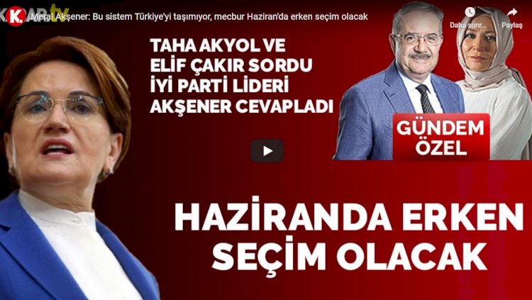 Cumhurbaşkanlığı sistemi ülkeyi taşımıyor: Haziran'da seçim olacak