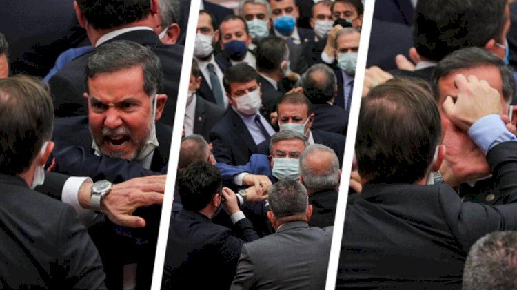 Meclis'te 'Erdoğan' kavgası: AK Partililerle CHP'liler birbirine girdi