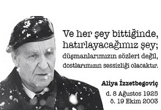 Aliya İzzetbegoviç'ten Türk halkına duygulandıran mektup