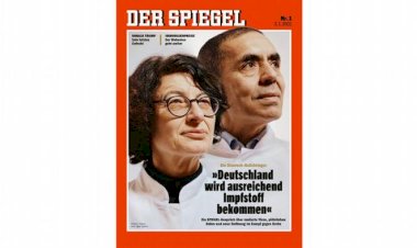Özlem Türeci ve Uğur Şahin Der Spiegel'in kapağında