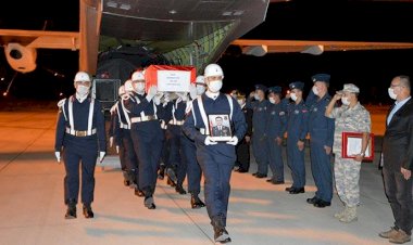 Şehit Yüzbaşı Mahmut Topun cenazesi Samsuna getirildi