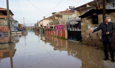 Başkan Gerenli taşkının vurduğu bölgelerde!