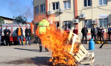 BÜYÜKŞEHİR PERSONELİ ÖNCE EĞİTİM ALDI, SONRA TATBİKATA KATILDI