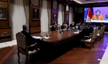Erdoğan ve Merkel video konferans ile görüştü