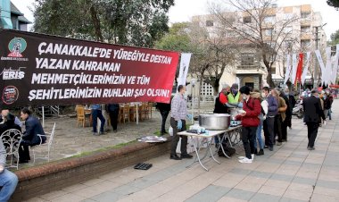 Ödemiş’te şehitler için pilav ikramı 