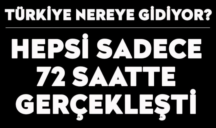 Başka ülkelerde yıllarca arayla yaşanan gündem Türkiye'de 72 saatte yaşandı