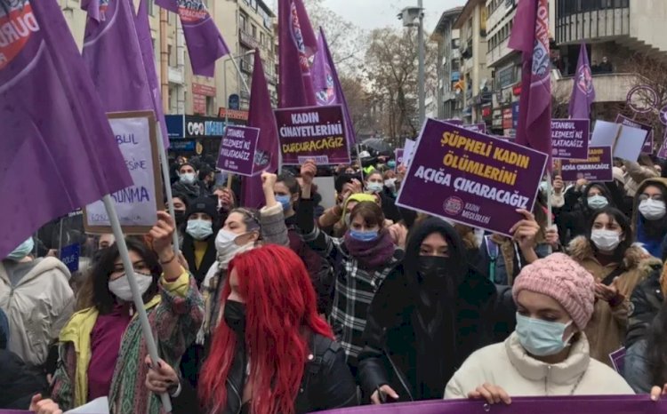 Ankara’da kadınlar sokakta: İstanbul Sözleşmesi'ni uygula