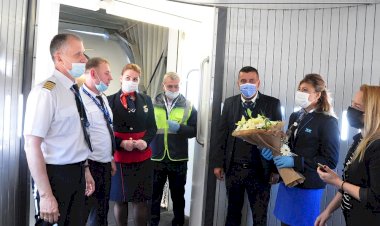Bodrum sezonun ilk dış hat uçuşunu karşıladı