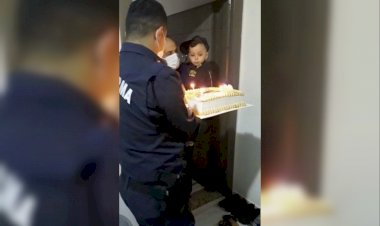 Jandarmadan şehit oğluna sürpriz doğum günü