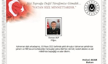 Şehidimizin kimliği açıklandı