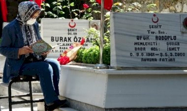 Bursa'da şehit yakınları mezarlığa koştu