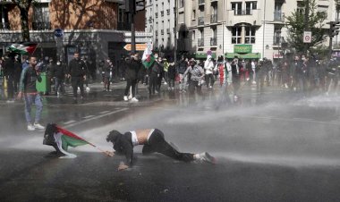 Avrupa'da Filistin'e destek gösterileri: İzinsiz eyleme Paris polisinden sert müdahale