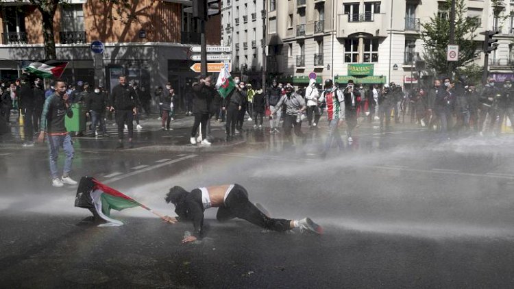 Avrupa'da Filistin'e destek gösterileri: İzinsiz eyleme Paris polisinden sert müdahale