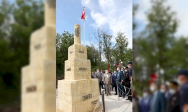 Çorumlu şehit askerin abidesi törenle açıldı