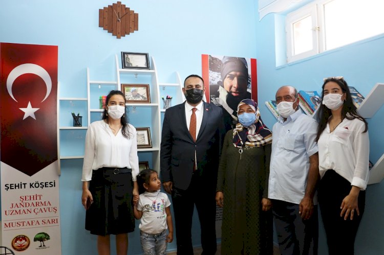 ŞEHİT MUSTAFA SARI'NIN ADI TOROSLAR'DA OKUL KÜTÜPHANESİNDE YAŞAYACAK