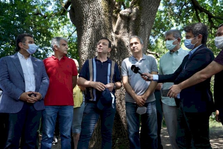 İMAMOĞLU, “KORU NÖBETİNDEKİ” GÖNÜLLÜLERLE BULUŞTU: “İBB’NİN ONAYI OLMADAN HİÇBİR İMALATA GİRİLEMEZ”