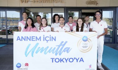 Olimpik Anneler projesinin sporcuları Tokyo’ya uğurlandı
