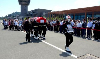 Şehit astsubayın cenazesi memleketi Ordu'ya getirildi