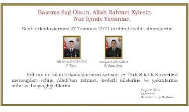 Pençe Harekatı bölgesinde çatışma: 2 şehit, 1 yaralı