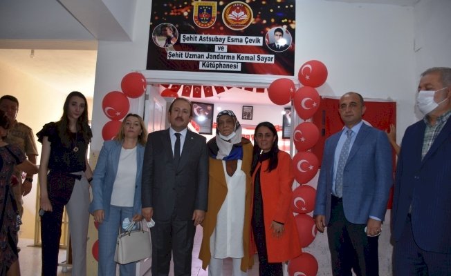 Şehit Esma Çevik ve Kemal Sayar adına kütüphane açıldı